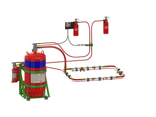 "Foam spray system assembly - 65ROP on White Background"