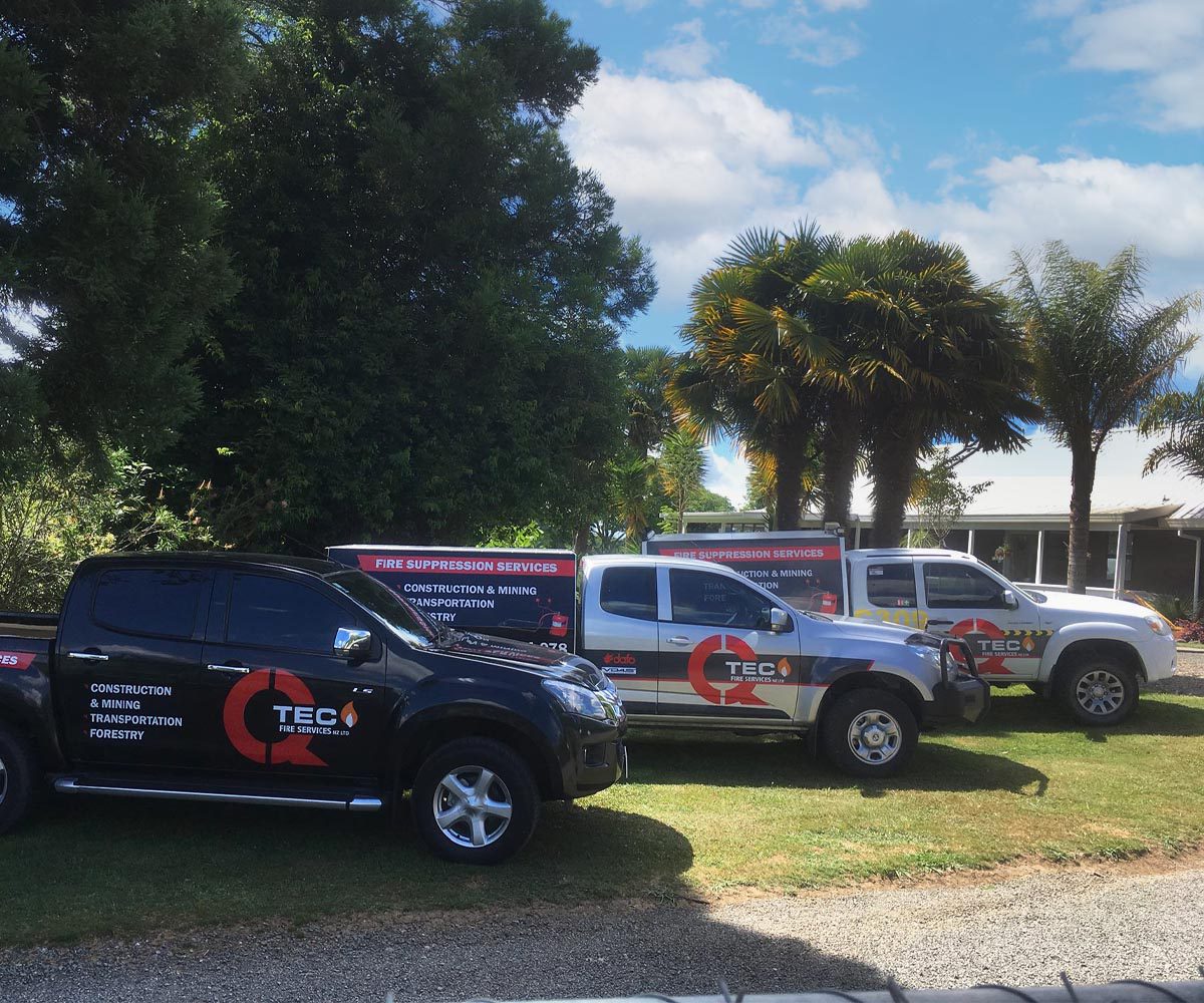 Qtec Fire Services Supply Trucks. Qtech Fire Services Trucks used for the supply of high-quality fire suppression equipment.