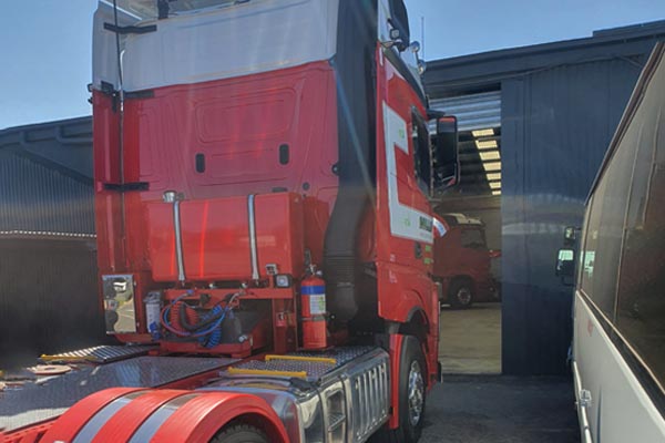 Truck used for transportation of Foam Spray Fire Suppression System by Qtec Fire Services